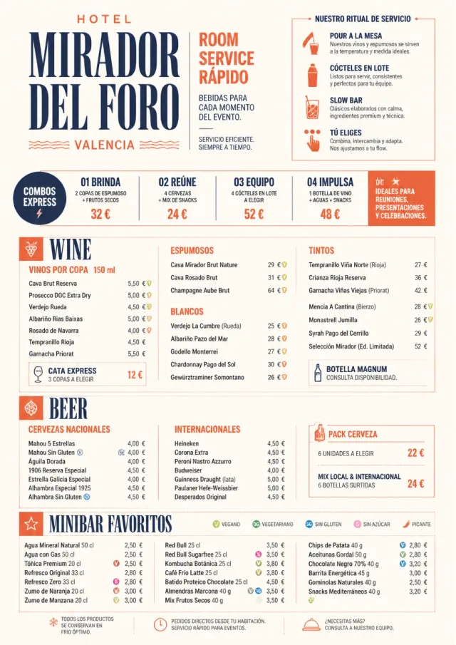 Convention Quick room-service-menu menu template preview