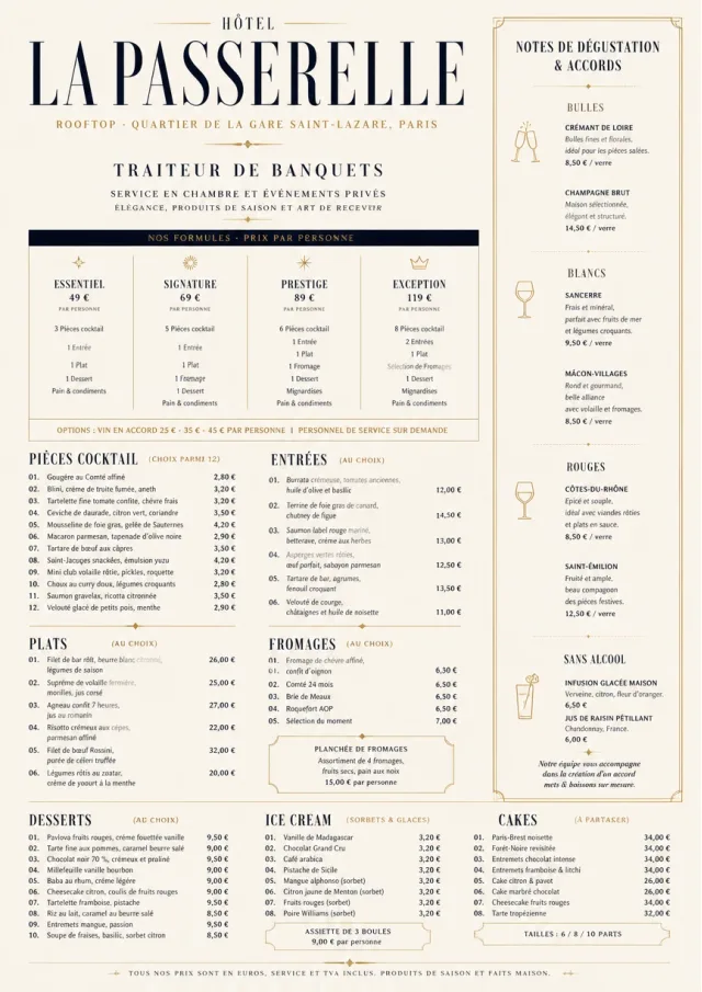 Banquet Catering room-service-menu menu template preview