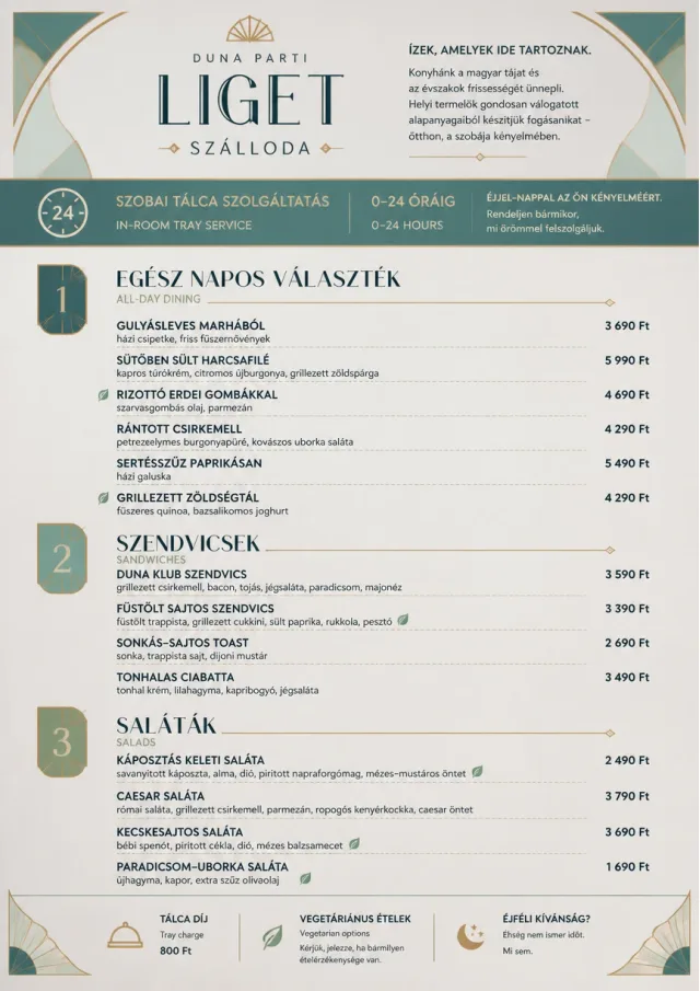In-Room Tray Service room-service-menu menu template preview
