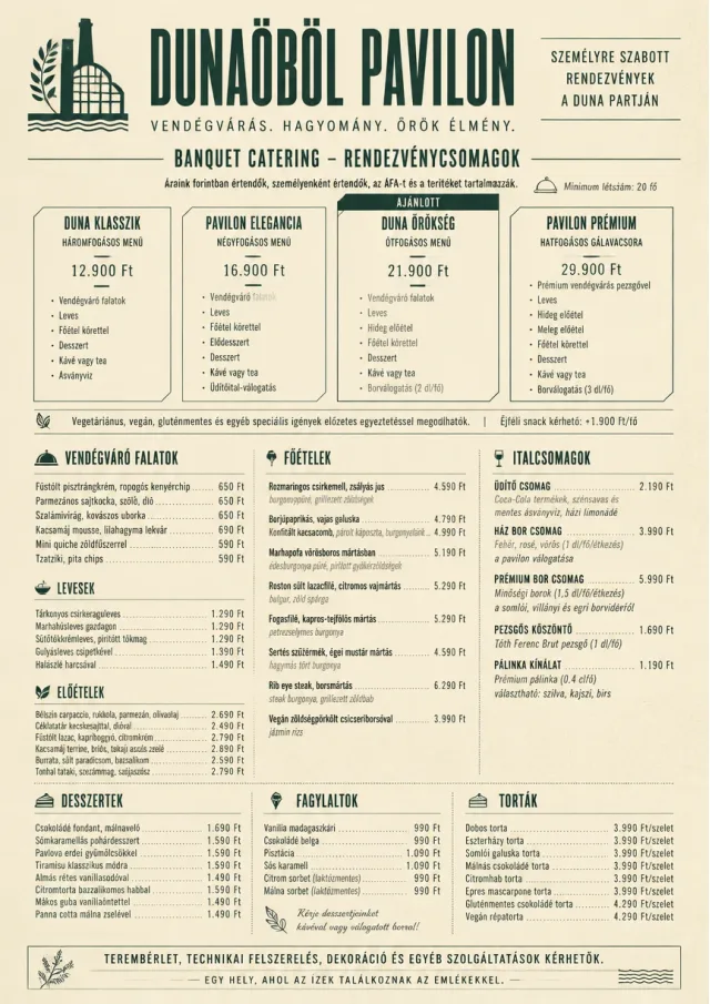 Banquet Catering room-service-menu menu template preview