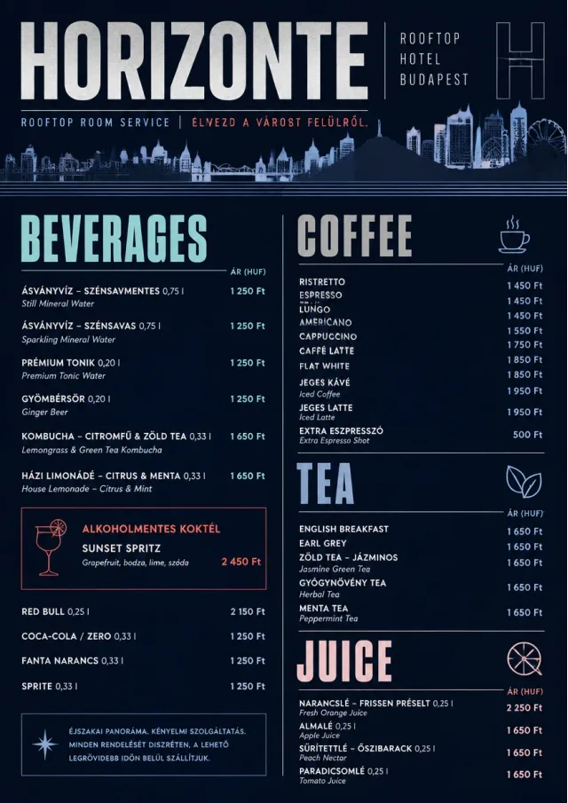 Rooftop Skyline room-service-menu menu template preview