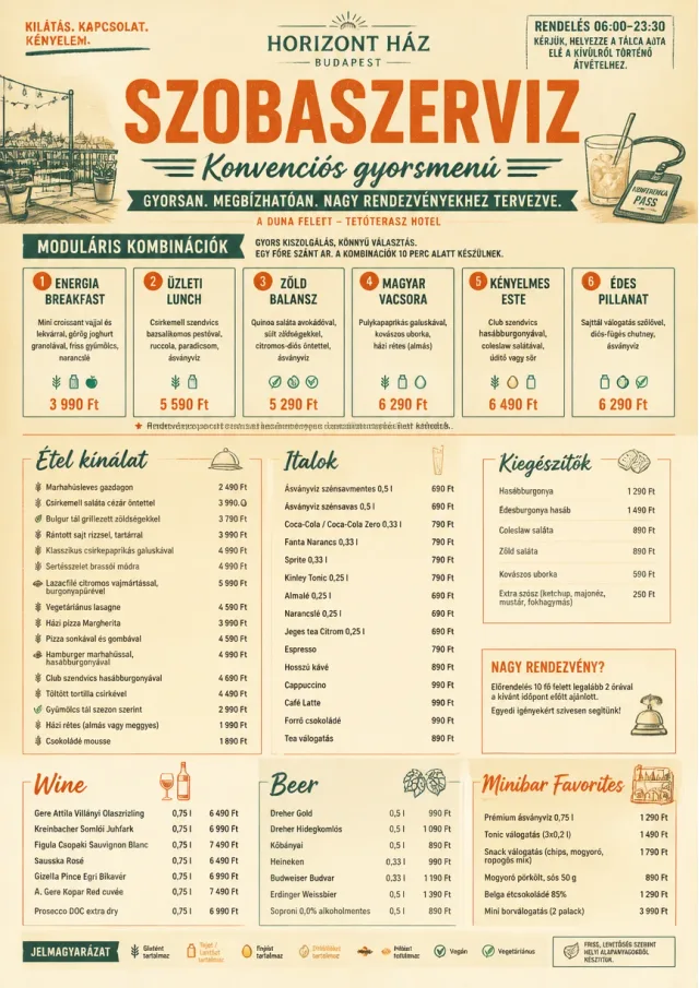 Convention Quick room-service-menu menu template preview