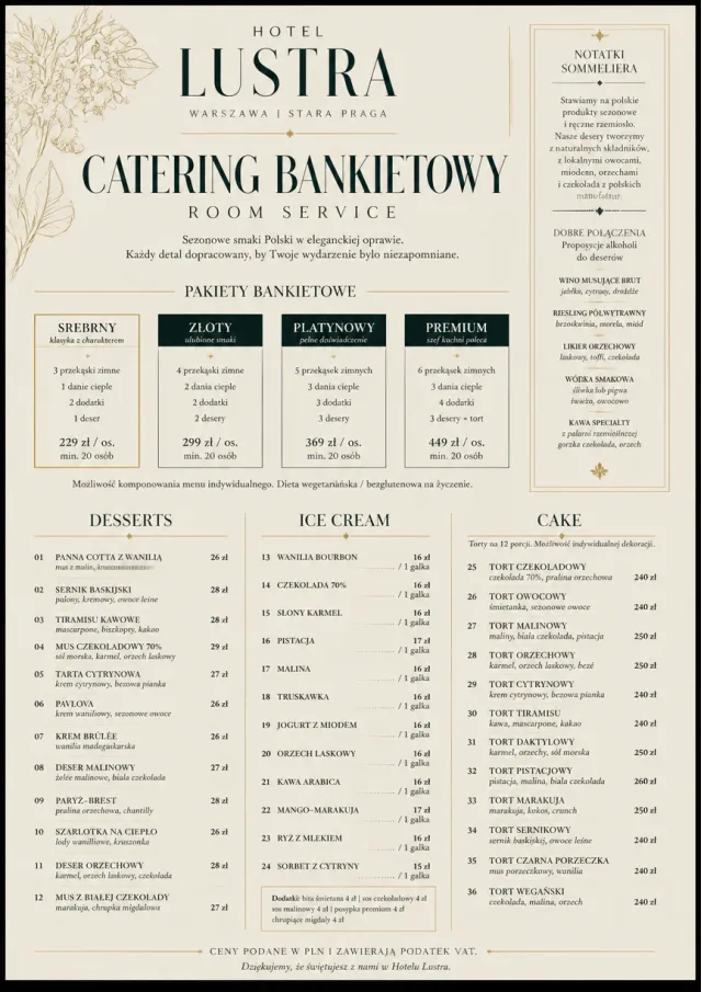 Banquet Catering room-service-menu menu template preview