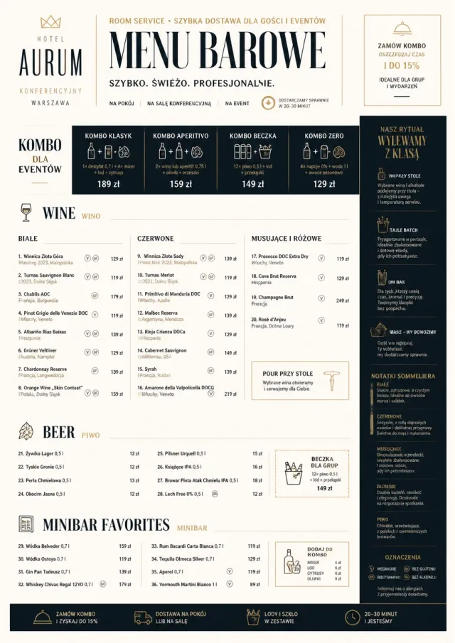 Convention Quick room-service-menu menu template preview