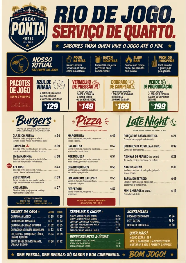 Sports Arena Energy room-service-menu menu template preview