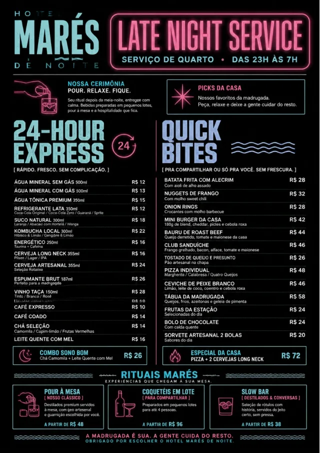 Late Night Service room-service-menu menu template preview