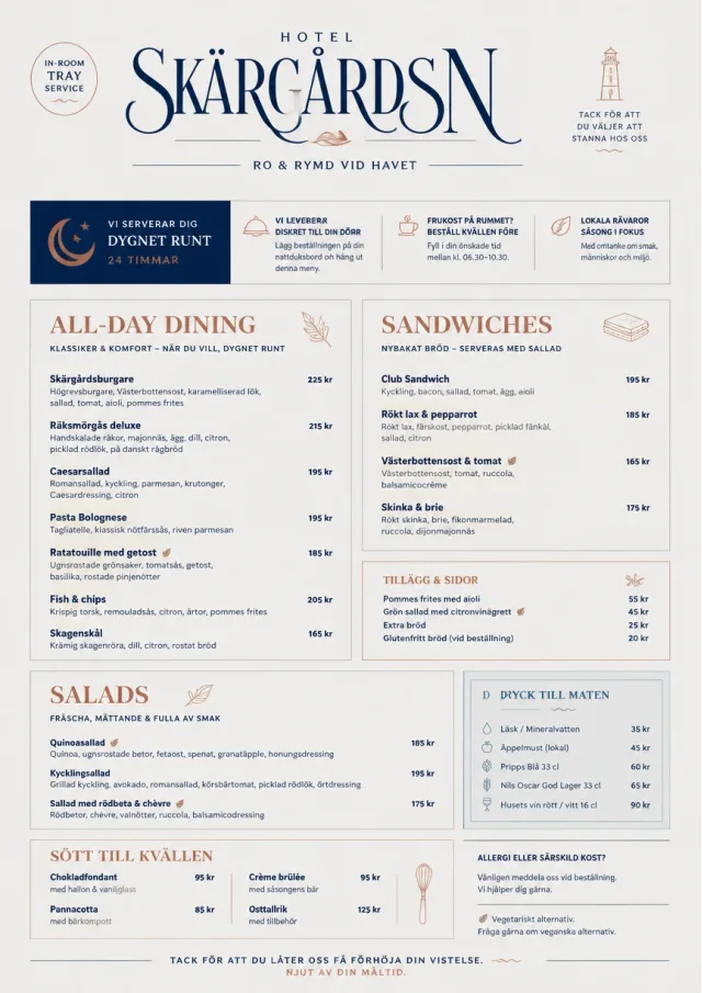 In-Room Tray Service room-service-menu menu template preview