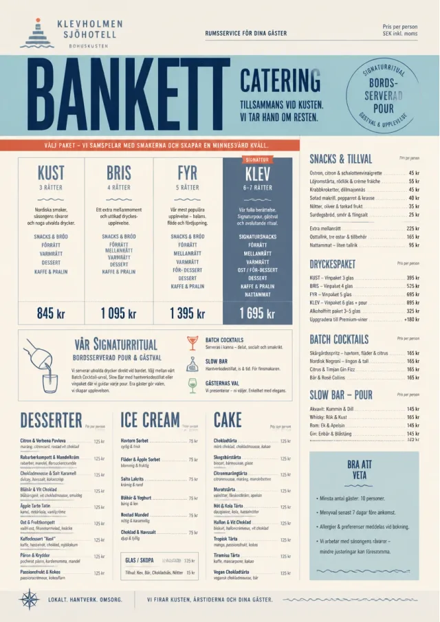 Banquet Catering room-service-menu menu template preview