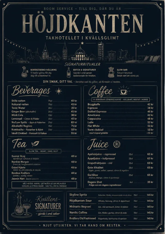 Rooftop Skyline room-service-menu menu template preview