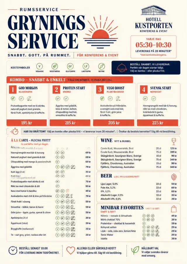 Convention Quick room-service-menu menu template preview