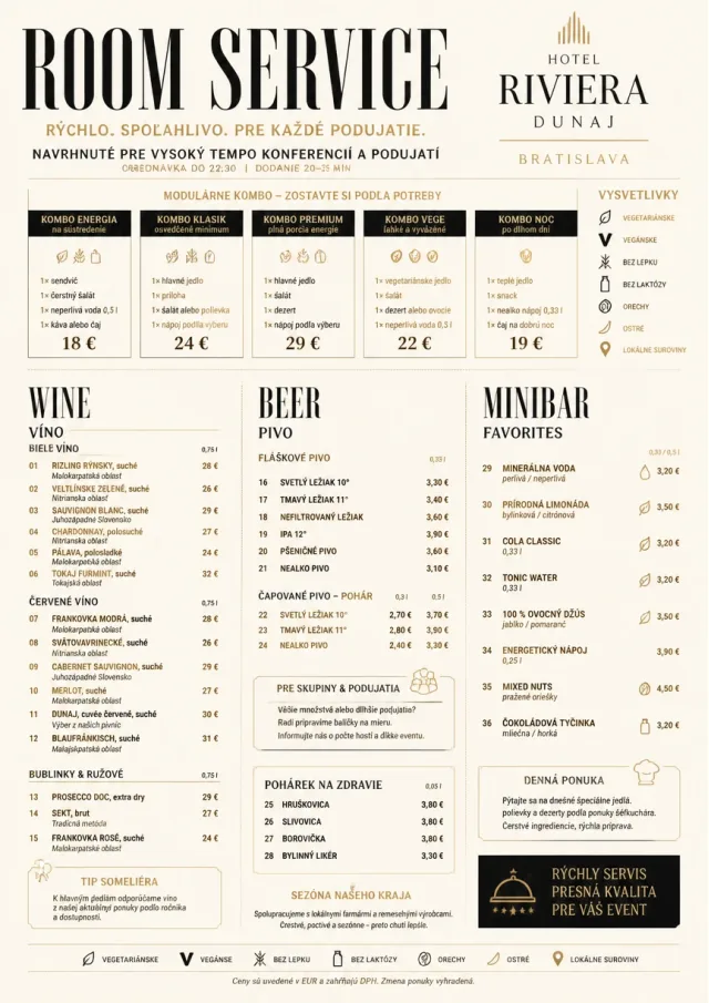 Convention Quick room-service-menu menu template preview