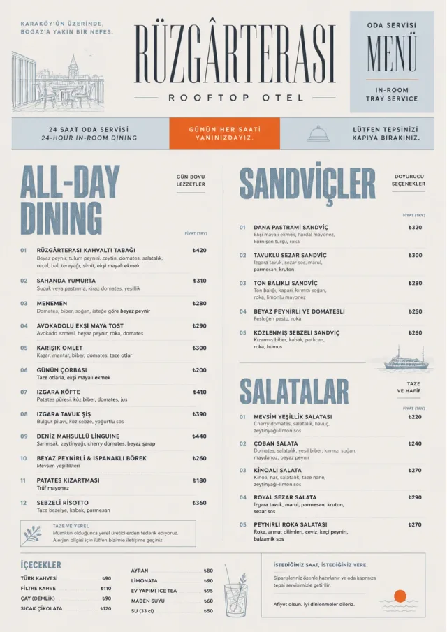 In-Room Tray Service room-service-menu menu template preview