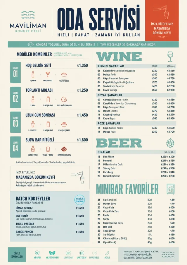 Convention Quick room-service-menu menu template preview