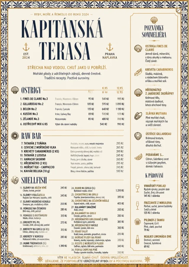 Heritage Tradition seafood-menu menu template preview