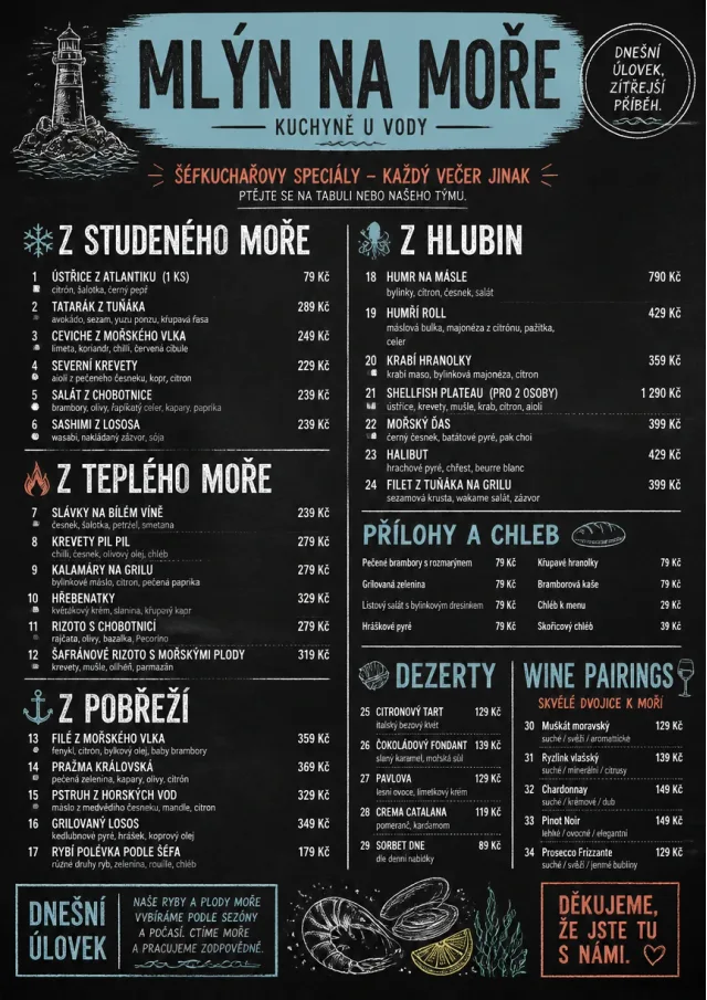 Chef Specials Board seafood-menu menu template preview