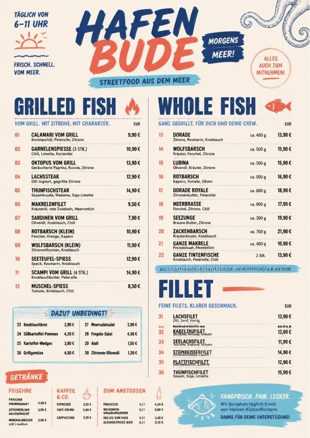 Street Stall Energy seafood-menu menu template preview