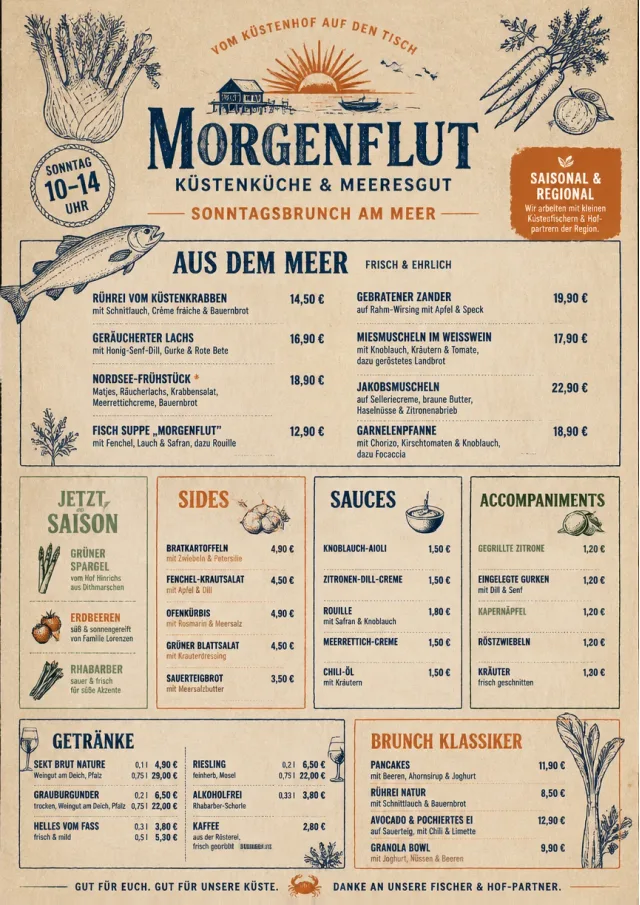 Farm Table Rustic seafood-menu menu template preview