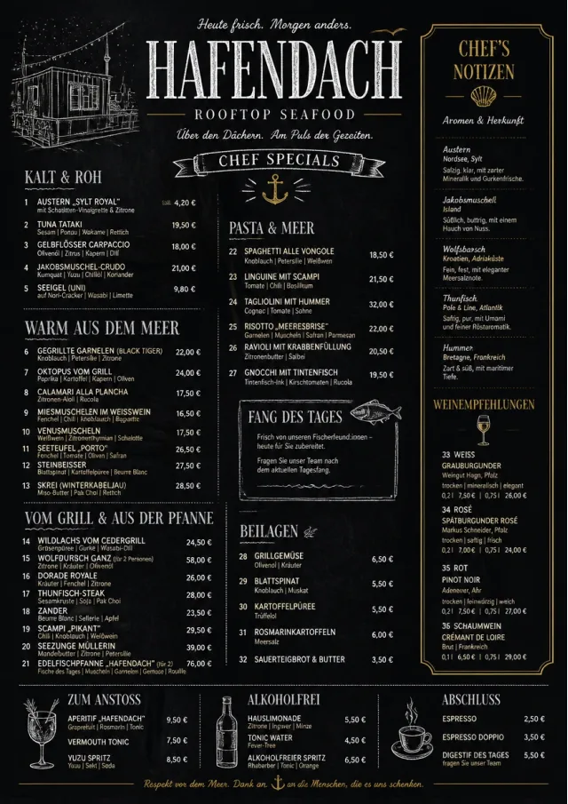 Chef Specials Board seafood-menu menu template preview