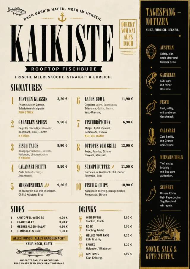 Street Stall Flyer seafood-menu menu template preview