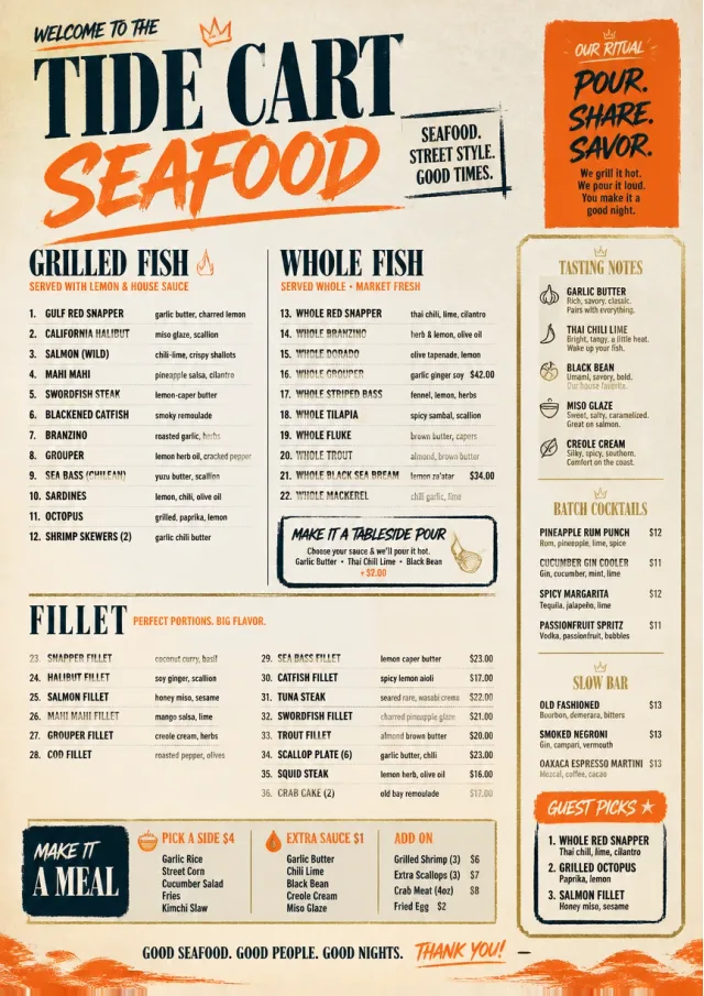 Street Stall Energy seafood-menu menu template preview