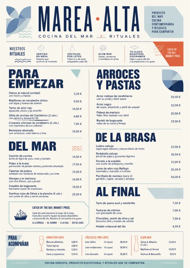 Modern Fusion seafood-menu menu template preview