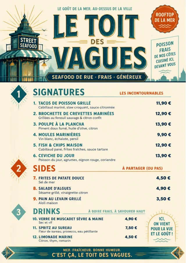Street Stall Flyer seafood-menu menu template preview