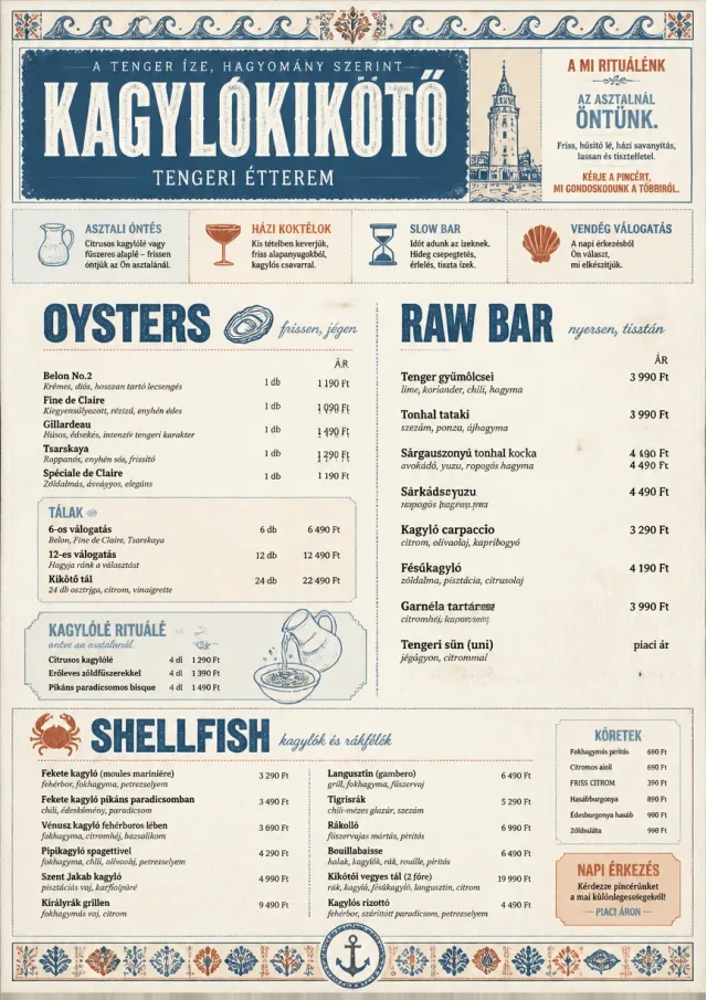 Heritage Tradition seafood-menu menu template preview