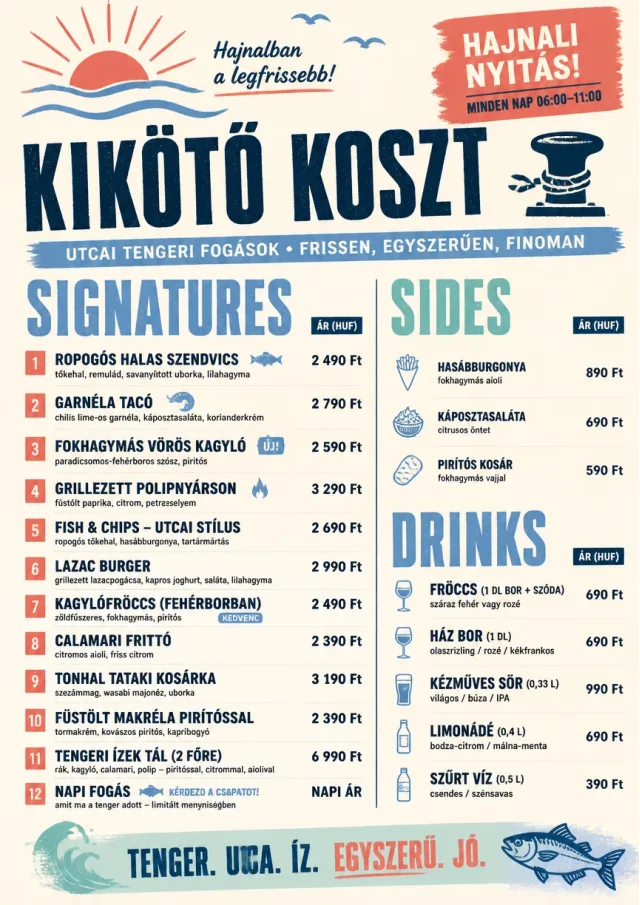 Street Stall Flyer seafood-menu menu template preview