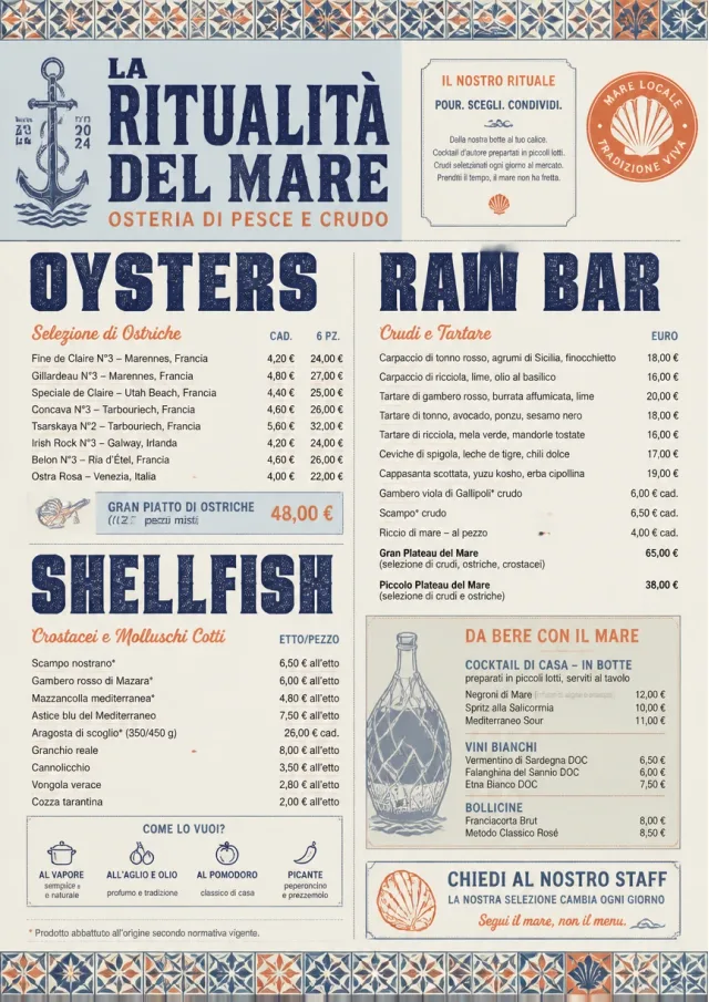 Heritage Tradition seafood-menu menu template preview