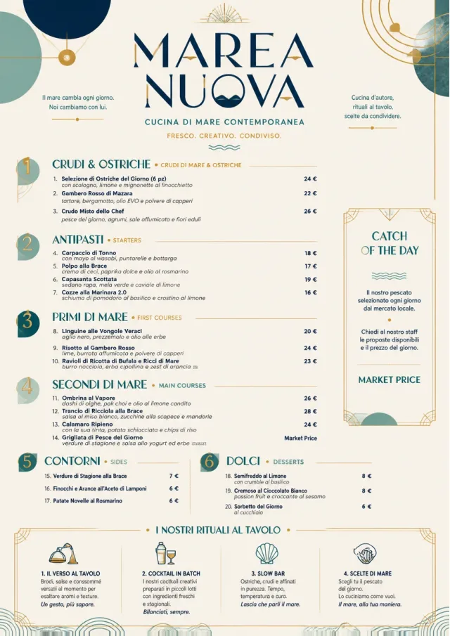 Modern Fusion seafood-menu menu template preview
