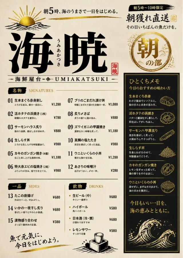 Street Stall Flyer seafood-menu menu template preview