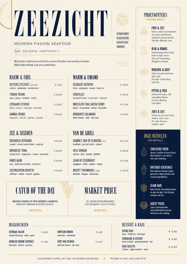 Modern Fusion seafood-menu menu template preview