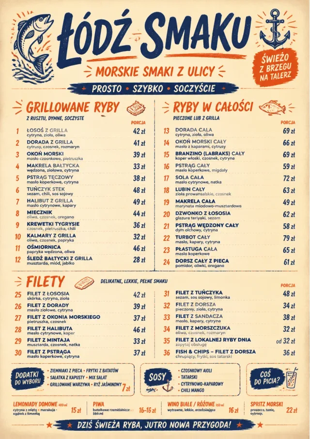 Street Stall Energy seafood-menu menu template preview