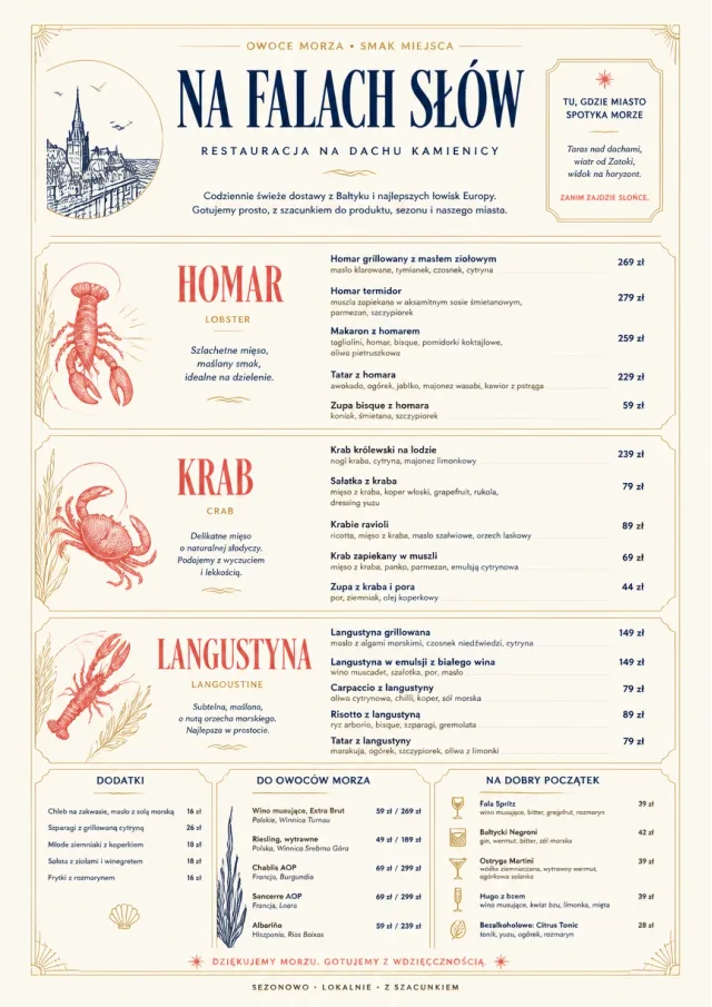 Fine Regional seafood-menu menu template preview