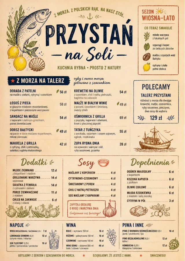 Farm Table Rustic seafood-menu menu template preview