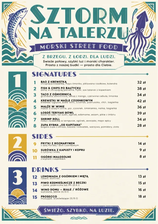 Street Stall Flyer seafood-menu menu template preview