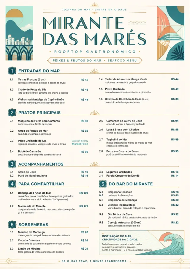Modern Fusion seafood-menu menu template preview