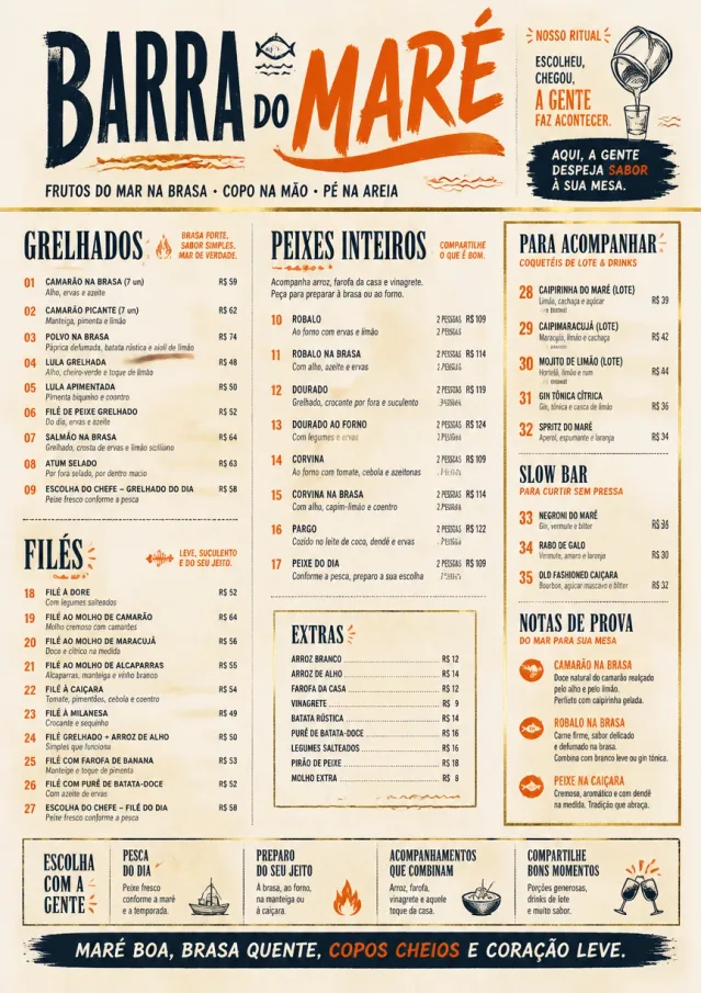 Street Stall Energy seafood-menu menu template preview