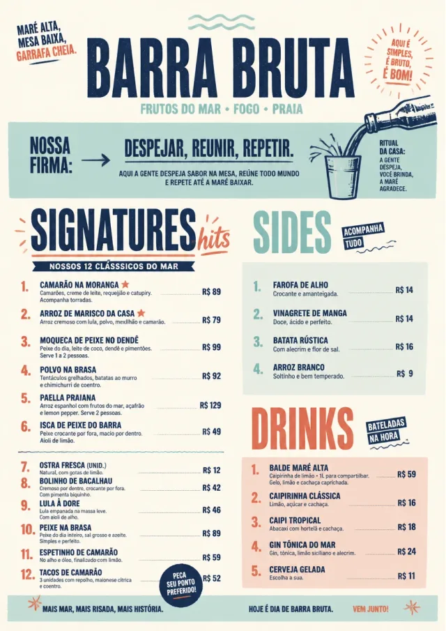 Street Stall Flyer seafood-menu menu template preview