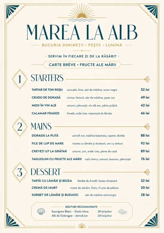 Chef Carte Brève seafood-menu menu template preview