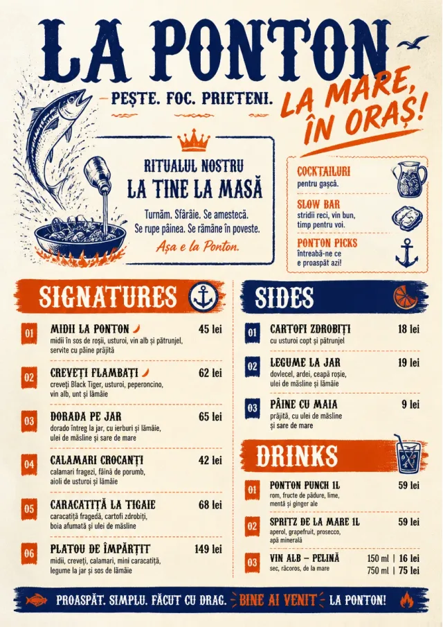 Street Stall Flyer seafood-menu menu template preview