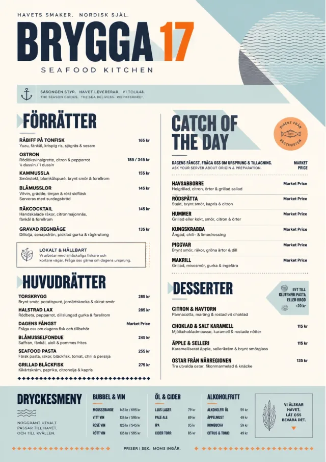 Modern Fusion seafood-menu menu template preview
