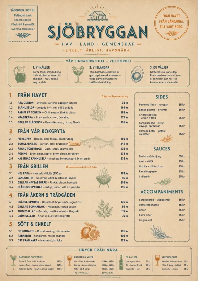 Farm Table Rustic seafood-menu menu template preview