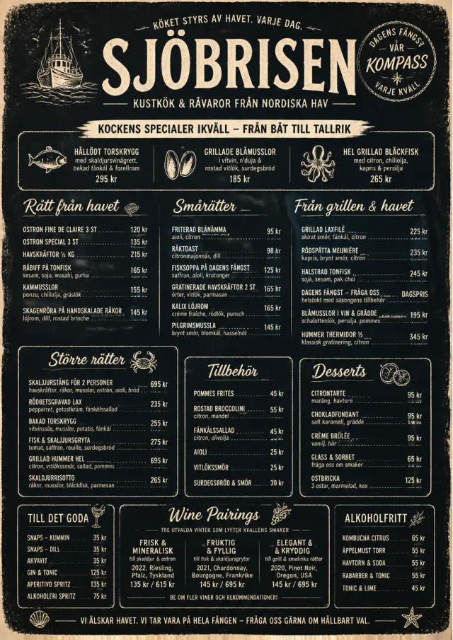 Chef Specials Board seafood-menu menu template preview