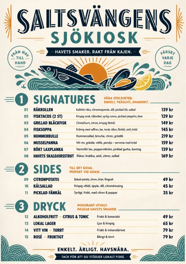 Street Stall Flyer seafood-menu menu template preview