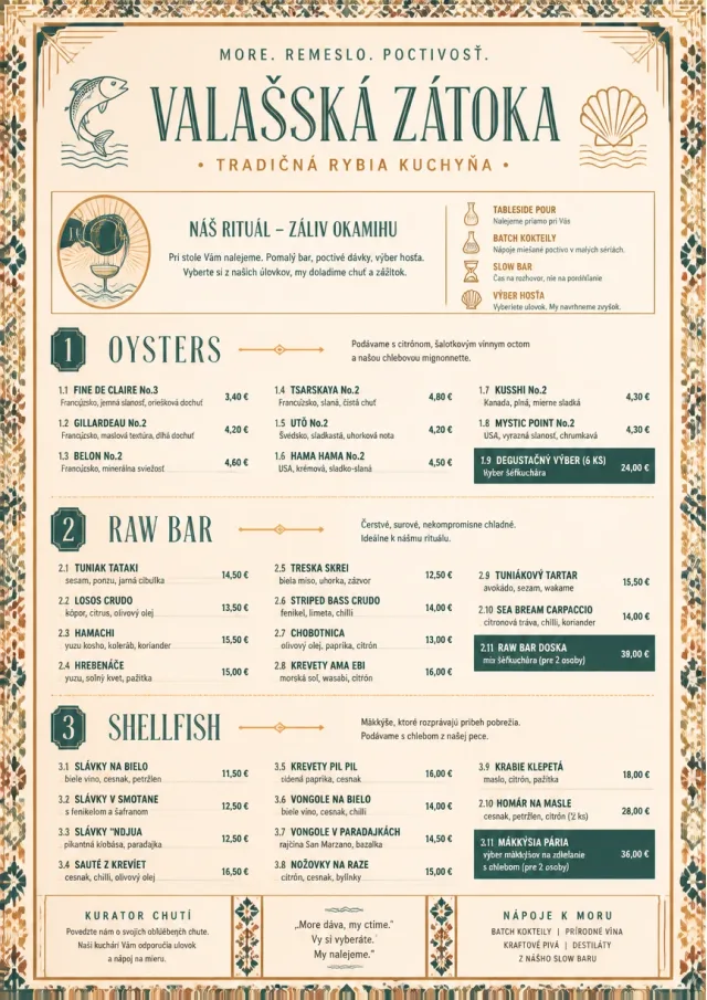 Heritage Tradition seafood-menu menu template preview