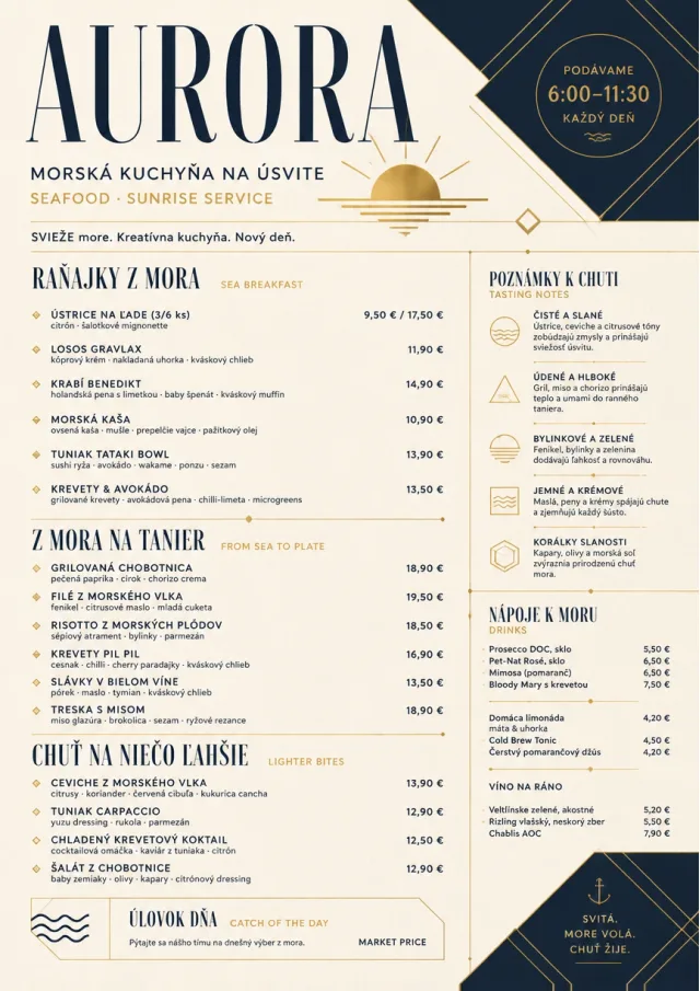 Modern Fusion seafood-menu menu template preview