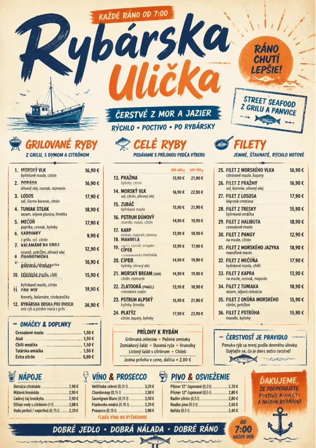 Street Stall Energy seafood-menu menu template preview
