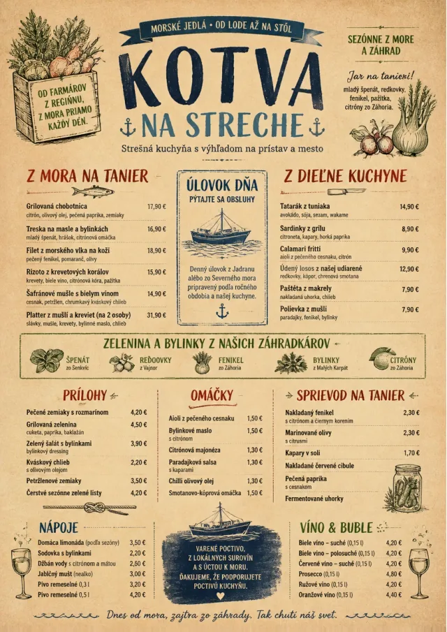 Farm Table Rustic seafood-menu menu template preview