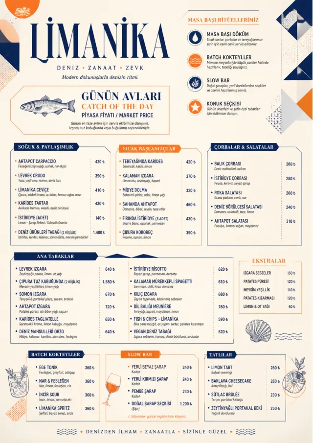Modern Fusion seafood-menu menu template preview